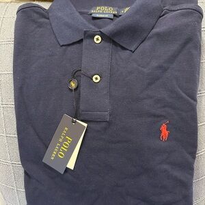 Polo by Ralph Lauren Men's Dark Blue Polo Shirt